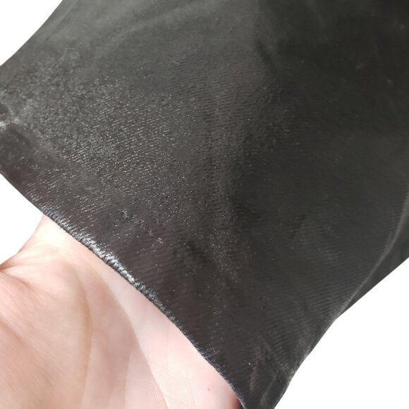 3x1 NYC Farrah Black High Rise Bell Bottom Shiny Pants - Picture 9 of 13